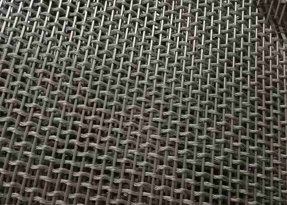 Crimped সম্মুখভাগ ক্ল্যাডিং আলংকারিক বোনা ধাতু জাল কালো