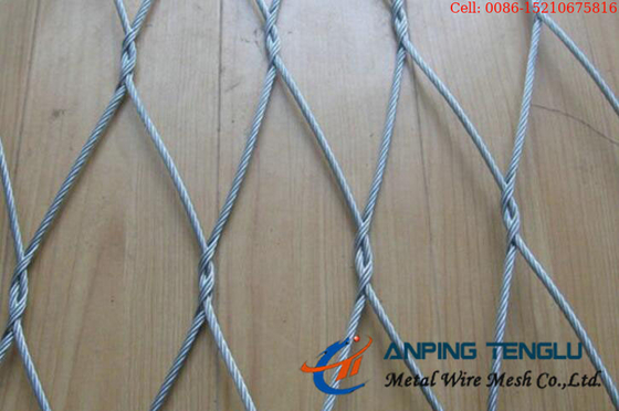 AISI304 304l 316 316L তারের সাথে স্টেইনলেস স্টিলের গিঁটযুক্ত তারের জাল