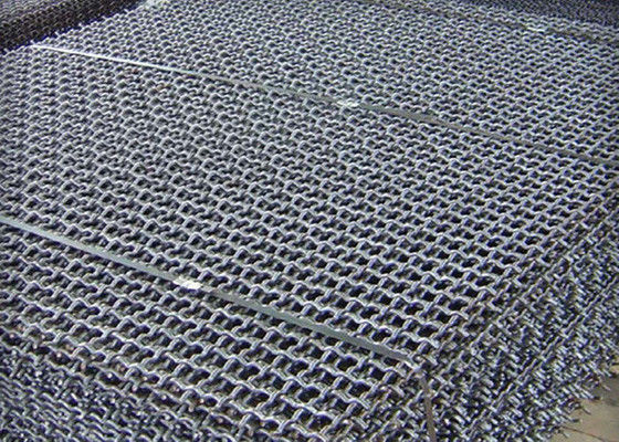 Uniform Square Crimped Steel Wire Mesh Mining Screen Galvanized Pig Floor Mesh 0.1-8" Hole，Accept Customized