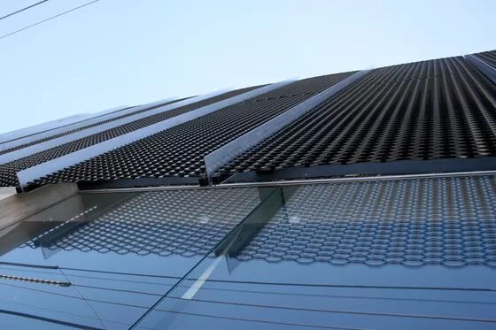 অ্যালুমিনিয়াম প্রসারিত মেটাল স্ক্রিন জাল পর্দা প্রাচীর গ্যালভানাইজড বিল্ডিং ডিজাইন উপাদান