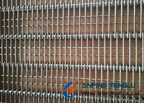 AISI 1.6mm থেকে 4mm Wire Conveyor Belt Bright Silver